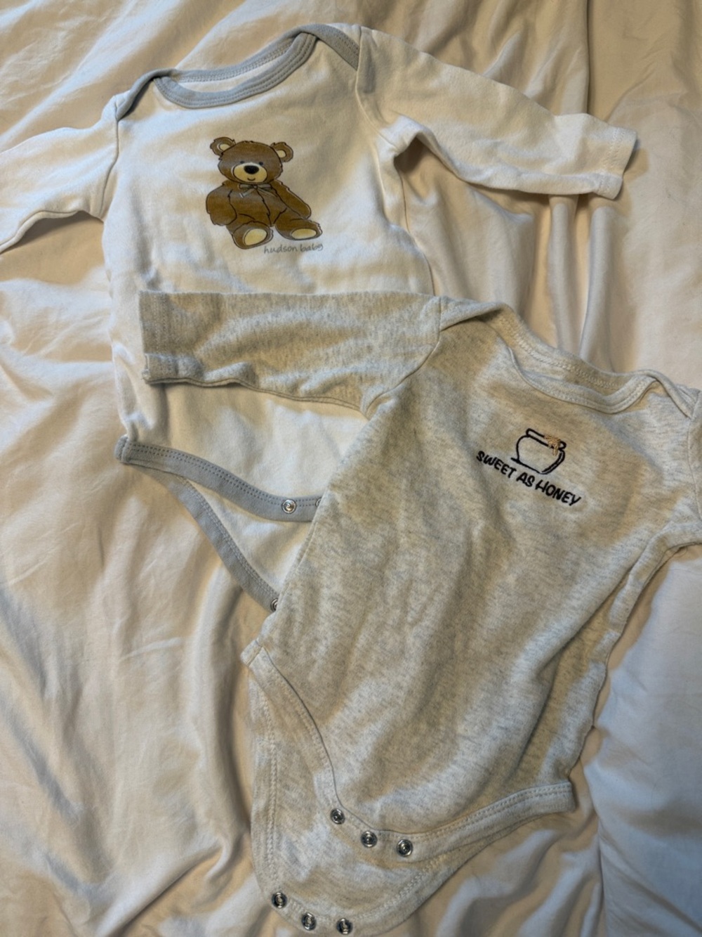 Hudson Baby Teddy Bear & Sweet as Honey One-Piece Set